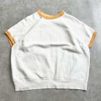 60's VINTAGE 2TONE SHORT SLEEVE SWEAT SHIRTS WHITE/ORANGE  60年代 ヴィンテージ 2トーン 半袖 スウェットシャツ ホワイト/オレンジ