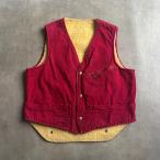 60's CARTERS Duck Vest/RED 60年代 カーターズ ダック ボア ベスト レッド