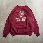 60's Champion Runners Tag Flocked Print Raglan Sweat Shirts L/BURGUNDY 60年代 チャンピオン ランタグ フロッキープリント スウェットシャツ バーガンディ