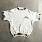 60'S CHAMPION Runner Tag Rib Lined Short Sleeve Sweat Shirts Made in USA WHITE/L 60年代 チャンピオン ランナータグ リブライン 半袖 スウェットシャツ