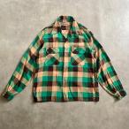 50'S SHARPELY by MARC GABADINE Open Collar Shirt M 50年代 ギャバジン オープンカラー ボックスシャツ