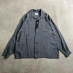 60'S CLUBMAN Open Collar Rayon Box Shirts GRAY/XL 60年代 クラブマン レーヨン オープンカラー ボックス 長袖シャツ グレー サイズXL