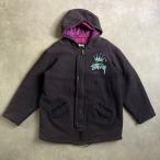 ショッピングstussy 80's〜 STUSSY BURLY GEAR WOOL COAT PURPLE/XL 80年代〜　ステューシー　バーリーギア　ウールコート　パープル/XL