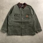 00's CARHARTT MICHIGAN CHORE JACKET MOS/XL-REGULAR Made in USA　2000年代　カーハート　ミシガンチョアジャケット　モスグリーン　アメリカ製