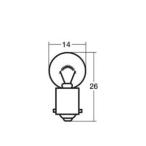 スタンレー　ナス球　ハロゲン球　A586　24V6W　1個