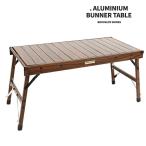 BROOKLYN WORKS ブルックリンワークス アルミバーナーテーブル 収納ケース付き アウトドアテーブル 折りたたみテーブル ウッドテーブル 爆買
