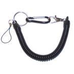 バンジーストラップ  カラビナ セット 携帯 スマホ ナビ カメラ 財布 バッグ 等の置き忘れ・盗難防止に（中）