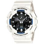 Yahoo! Yahoo!ショッピング(ヤフー ショッピング)3年保証 CASIO G-SHOCK GA-100B-7A BASIC カシオ Ｇショック ベーシック アナデジ ホワイト メンズ レディース プレゼント 就職 入学 アナログ デジタル