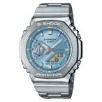 2 год гарантия GM-2110D-2A CASIO G-SHOCK Casio G амортизаторы ji- амортизаторы metal дыра teji нержавеющая сталь Neo яркий LED бизнес ice blue 2100