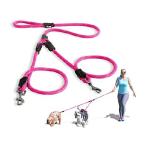 送料無料 セールPawtitas 2 dog leash M/L Pink 2犬の鎖のための2つの犬の鎖の訓練1.8 Mの反射鎖ロープの鎖の子犬の鎖の犬の鎖 ピンク人気 限定 商品
