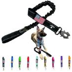 送料無料 セールHeavy Duty Bungee Dog Leash - Shock Absorbing, Seat Belt Clip, Quick Release Frog Clasp, Double Padded Handles, for Large人気 限定 商品