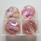  Vintage Swarovski Art.199(Art.5000) LightRoseAB light rose AB 10mm 4 шт 