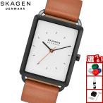 スカーゲン SKAGEN 腕時計 メンズ HAGEN 三針 ブラウン レザーウォッチ SKW6929