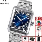 ミナセ MINASE 腕時計 メンズ 自動巻き SEVEN WINDOWS ブレスレットモデル VM15-M01YBL-SSB