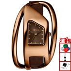 （ノベルティー付き）ディーゼル DIESEL 腕時計 レディース WRAP-D ブラウン レザーウォッチ DZ5630