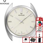 ミナセ MINASE 腕時計 本体 自動巻き MASTER CRAFT M3 マスタークラフト M3 エンボス文字盤 ベージュ M3M3-BE1