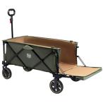 TIMBER RIDGE アウトドアワゴン 折り畳み 長物対応 ワンタッチ収束式 耐荷重100kg 自立収納 大容量130L+43L 収納ポケッ