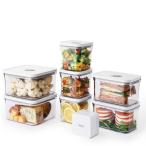 VAKUEN プレミアム真空保存容器&全自動食品シーラー機 ショート8点セット バルブで便利開閉 BPAフリー 100%漏れ防止 非真空保存の容