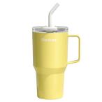 Blackube タンブラー ストロー付き 取っ手付ケトル 800ml コーヒー 真空クエンチャー 保温保冷 真空断熱広口 大容量 直飲み ホー