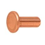 銅 薄平リベット 5x20 生地 【10個入】