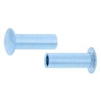 鉄 薄丸中空リベット 3x5 三価クロメート 【100個入】