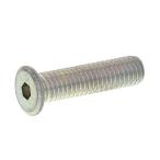 鉄/三価ホワイト [超極低頭] 六角穴付き　スリムヘッド小ねじ (全ねじ) M5 (太さ=5mm)×長さ=8mm　【 バラ売り ： 5本入り 】