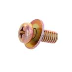 鉄/クロメート(黄褐色メッキ) (+)ナベセムス [P=1] M2.6 (太さ=2.6mm)×長さ=10mm　【 バラ売り ： 10本入り 】