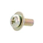 鉄/三価ホワイト (+)ナベセムス [P=1] M3 (太さ=3mm)×長さ=12mm　【 バラ売り ： 10本入り 】