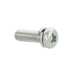 鉄/シルバーメッキ (+)ナベセムス [P=2] M2.3 (太さ=2.3mm)×長さ=10mm　【 バラ売り ： 10本入り 】