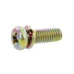 鉄/クロメート(黄褐色メッキ) (+)ナベセムス [P=2] M5 (太さ=5mm)×長さ=15mm　【 バラ売り ： 10本入り 】