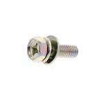 鉄/シルバーメッキ (+)六角アプセットセムス [P=3] M8 (太さ=8mm)×長さ=30mm　【 バラ売り ： 6本入り 】