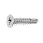ステンレス[SUS410]/ブロンズメッキ (+)サラ ドリルねじ (全ねじ) M4 (太さ=4mm)×長さ=30mm　【 バラ売り ： 10本入り 】