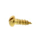 真鍮 アンティークねじ (ー)丸木ねじ 太さ=4.1mm×長さ=13mm　【 バラ売り ： 3本入り 】