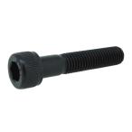 高強度の鉄[SCM435](黒染加工) キャップボルト (半ねじ) M6 (太さ=6mm)×長さ=110mm　【 バラ売り ： 3本入り 】