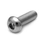 高強度の鉄[SCM435]/クローム ボタンキャップ (全ねじ) M4 (太さ=4mm)×長さ=10mm　【 バラ売り ： 10本入り 】