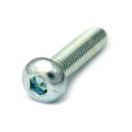 高強度の鉄[SCM435]/シルバーメッキ ボタンキャップ (全ねじ)