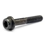 高強度の鉄[SCM435]/ブラックメッキ フランジソケット (半ねじ) M5 (太さ=5mm)×長さ=25mm　【 バラ売り ： 6本入り 】