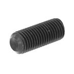 高強度の鉄[SCM435]/三価ブラック ホーローセット (くぼみ先) M5 (太さ=5mm)×長さ=16mm　【 バラ売り ： 10本入り 】