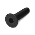 ステンレス(黒染め) サラキャップ (全ねじ) M4 (太さ=4mm)×長さ=12mm　【 バラ売り ： 10本入り 】