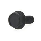 ステンレス(黒染め) フランジボルト [2種] (全ねじ) M6 (太さ=6mm)×長さ=10mm　【 バラ売り ： 4本入り 】