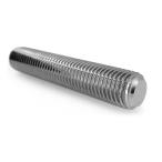 真鍮(低カドミ)/ニッケルメッキ 寸切ボルト [平先] M6 (太さ=6mm)×長さ=35mm　【 バラ売り ： 2本入り 】