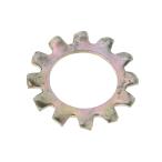 鉄/三価ホワイト 歯付きワッシャー (外歯形) M8 (太さ=8mm)用　【 バラ売り ： 10個入り 】