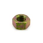 高強度の鉄[S45C・焼入れ]/クロメート(黄褐色メッキ) 六角ナット [2種] M8 (太さ=8mm)用　【 バラ売り ： 10個入り 】