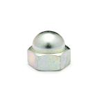 鉄/三価ホワイト 袋ナット (左ねじ) M12 (太さ=12mm)用　【 バラ売り ： 2個入り 】