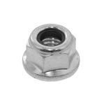 鉄/クロメート(黄褐色メッキ) フランジナイロンナット M5 (太さ=5mm)用　【 バラ売り ： 10個入り 】