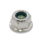 鉄/三価ホワイト フランジナイロンナット M5 (太さ=5mm)用　【 バラ売り ： 10個入り 】