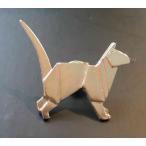 折り紙風メタルピンバッチ猫シルバー