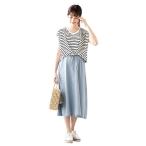 犬印本舗 fairy フェアリー マタニティ ワンピース 授乳口付き コーデいらずの ドッキング ワンピ 授乳服 産前 産後 半袖 M?L