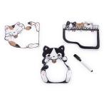 【ペンに難あるかも特価】猫 メッセージボード ホワイトボード （マグネットシートタイプ）やまねこさん 猫グッズ（やまねみえこ）