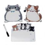 【ペンに難あるかも特価】猫 メッセージボード ホワイトボード マグネットシート タイプ ペン付き やまねこ